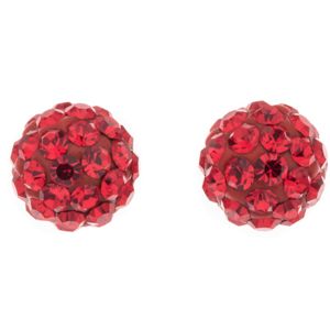 Silver Bar kulaörhängen pave röd 10 mm 4274 main product photo