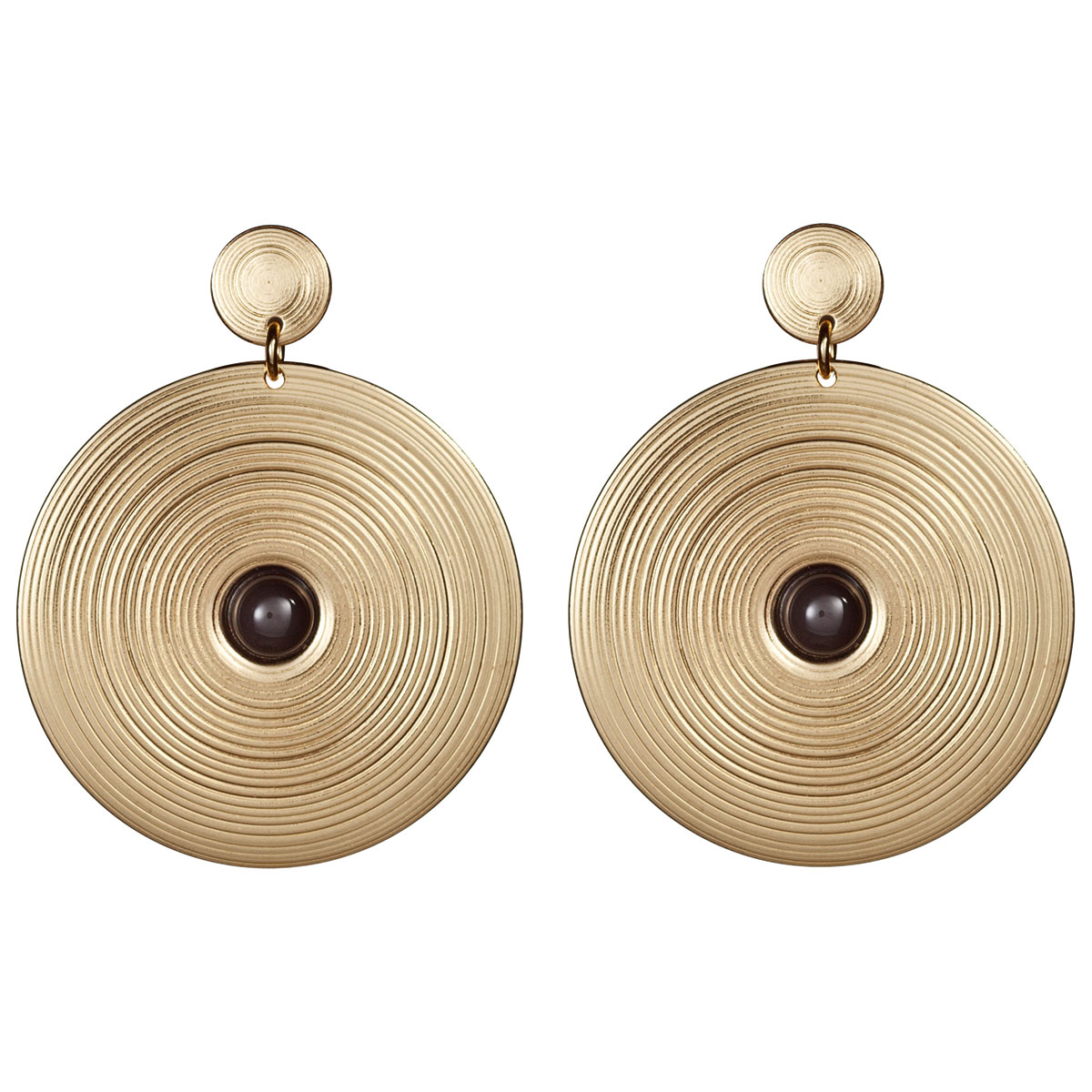 Kalevala Kosmos örhängen brons onyks 3668770ONT