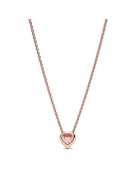 Pandora Timeless rosa hjärta halsband 388425C02-45