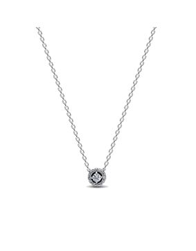 Pandora Timeless rund pavé-halo halsband 393548C01-45