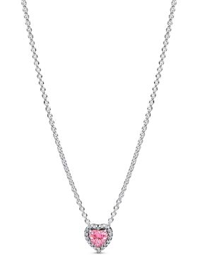 Pandora Timeless pink heart necklace 398425C02-45