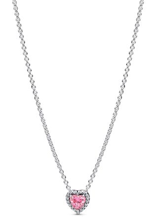 Pandora Timeless pink heart necklace 398425C02-45