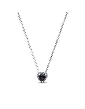 Pandora Timeless svart hjärta halsband 398425C03-45