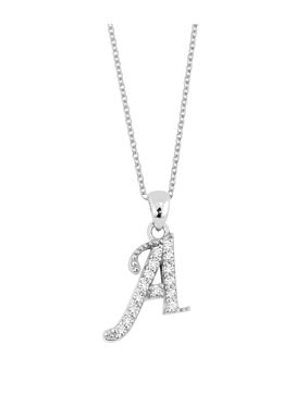 Lykka Symbols bokstavshalsband silver