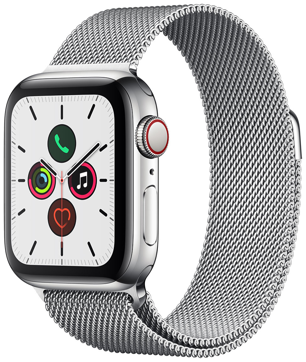 Apple Watch Series 5 GPS Cellular rostfri stalboett 40mm milanesisk loop MWX52KS A klockmagasinet