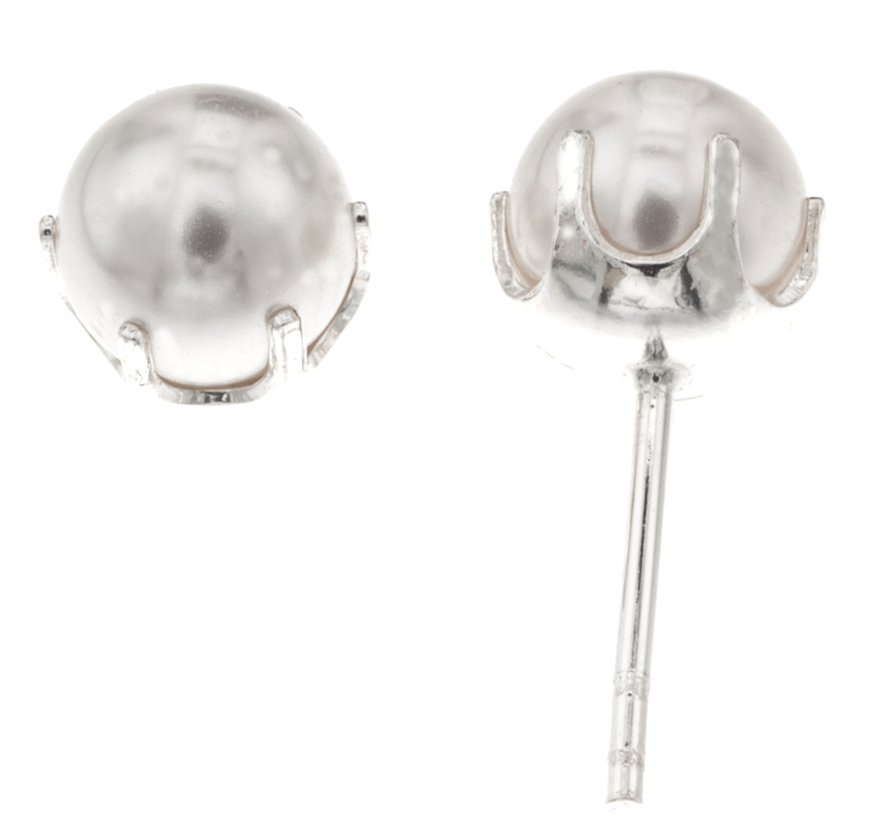 Silver Bar pärlörhängen 6 mm 4220