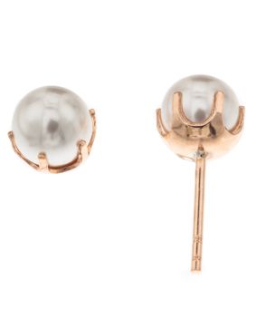 Silver Bar pärlörhängen 6 mm guldpläterad 4226