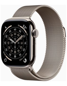 Apple Watch Series 11 GPS + Cellular 42mm Natural Titanium Case with Natural Milanese Loop MF8P4QN/A