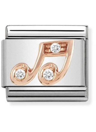 Nomination Rose gold Music note with cubic zirconium 430305-25