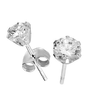 Silver Bar zirkon örhängen klar 5 mm 2383 main product photo