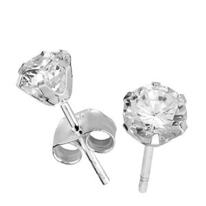 Silver Bar zirkon örhängen klar 7 mm 3765 main product photo