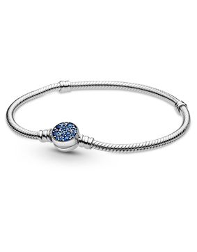 Pandora Moments armband Sparkling Blue Disc Clasp 599288C01