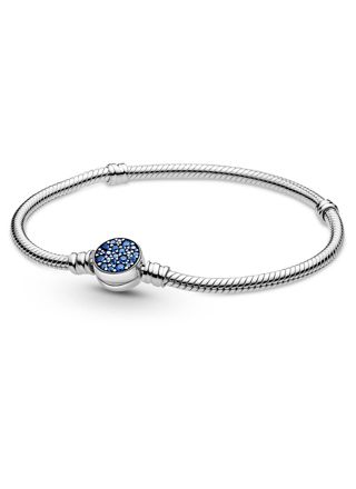 Pandora Moments armband Sparkling Blue Disc Clasp 599288C01