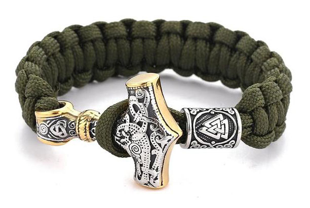 Varia Design Viking Tor armband grön/silver-guld