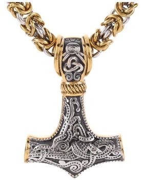 Varia Design Kungslänk Giant Tor halsband guld-silver