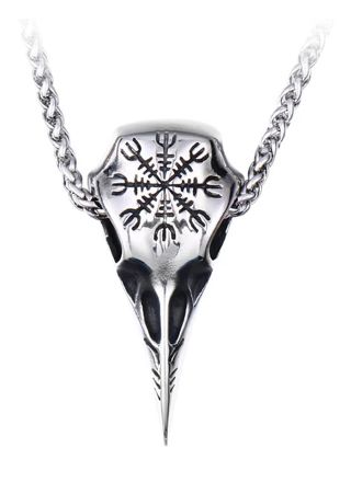 Varia Design Munin Aegishjalmur halsband silver 