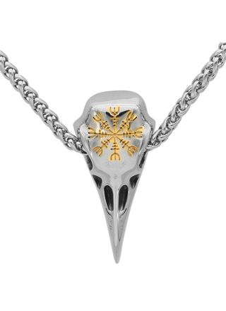 Varia Design Munin Aegishjalmur halsband guld 