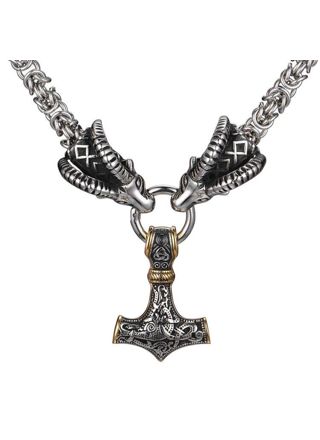 Varia Design Tanngnjost halsband silver-guld
