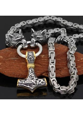 Varia Design Wolves halsband silver-guld