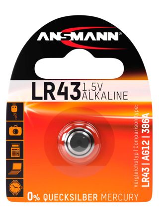 Ansmann alkaliskt knappbatteri LR43 1.5V
