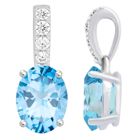 Lykka Elegance blå topas diamantberlock