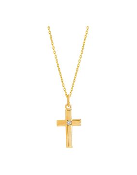 Top Gold silver kors med diamant 52 5672 1540