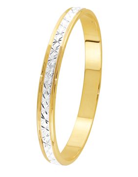 Lykken Exclusive tvåfärgad diamantslipad förlovningsring i guld 2,6 mm