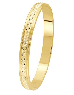Lykken Exclusive diamantslipad förlovningsring i gulguld 2,6 mm