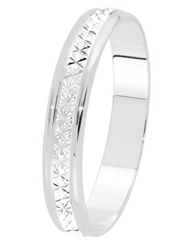 Lykka Exclusive diamantslipad förlovningsring i vitguld 4 mm