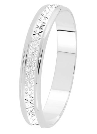 Lykka Exclusive diamantslipad förlovningsring i vitguld 4 mm