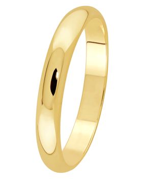 Lykken Exclusive halvrund förlovningsring slät guld 3,3 mm