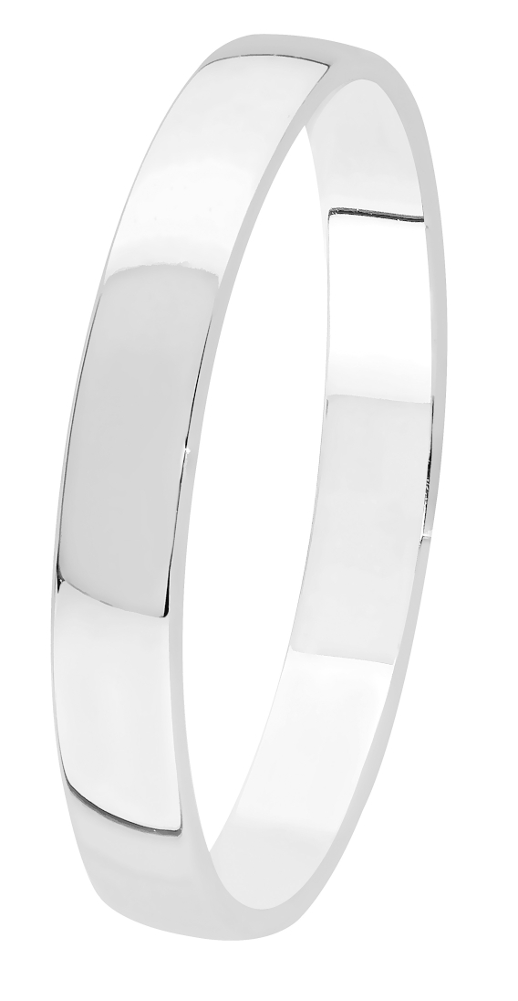 Lykka Exclusive Förlovningsring slät vitguld