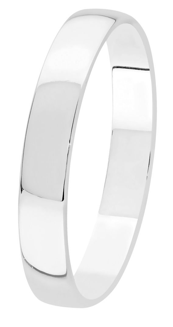 Lykka Exclusive Förlovningsring slät vitguld