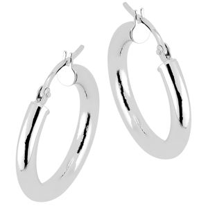 Lykka Basics släta hoops i silver 15 x 3 mm main product photo