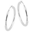 Lykka Basics släta hoops i silver 30 x 3 mm