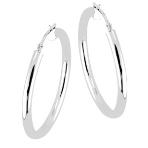 Lykka Basics släta hoops i silver 30 x 3 mm main product photo