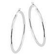 Lykka Basics släta hoops i silver 30 x 2 mm