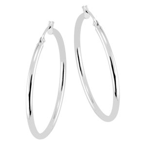 Lykka Basics släta hoops i silver 30 x 2 mm main product photo