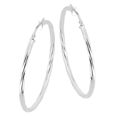 Lykka Basics vriden hoops silver 40 mm