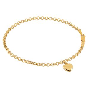 Lykka ärtkedja med hjärthänge gulguld main product photo