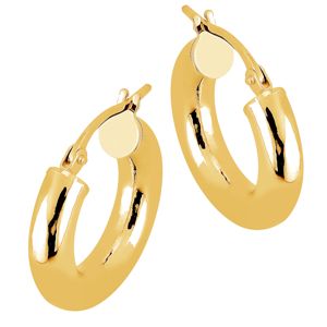 Lykka Casuals släta hoops gulguld 10 mm x 3 main product photo