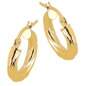 Lykka Casuals vriden hoops gulguld 10 mm x 3 main product photo