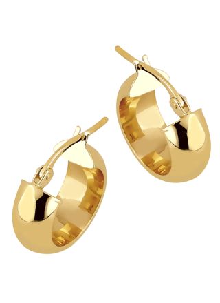 Lykka Casuals huggies örhängen gulguld 10 mm