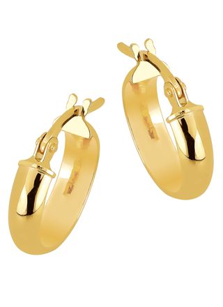 Lykka Casuals huggie hoops i gulguld 10 mm