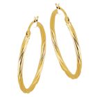 Lykka Casuals vridna hoops i  gulguld 25 mm