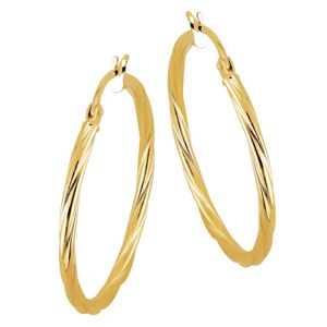 Lykka Casuals vridna hoops i  gulguld 25 mm main product photo