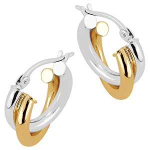 Lykka Casuals tvåfärgade hoops i  gulguld main product photo