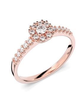Festive Jasmin halo-diamantring 561-025-PK