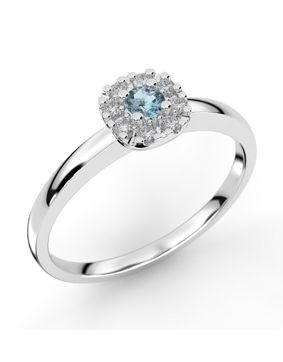 Festive Jasmin akvamarin halo-diamantring 562-015A-VK
