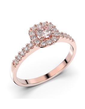 Festive Janette morganit halo-diamantring 566-040M-PK